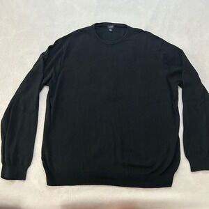 J Crew Men's XL Black Cotton Cashmere Blend Crewneck Sweater